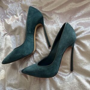 Casadei dark green blade pumps size 37